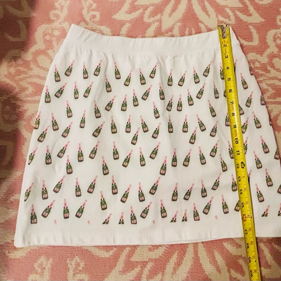 Playful Champagne Bottle Print Athletic Tennis Skirt - Picture 4 of 5